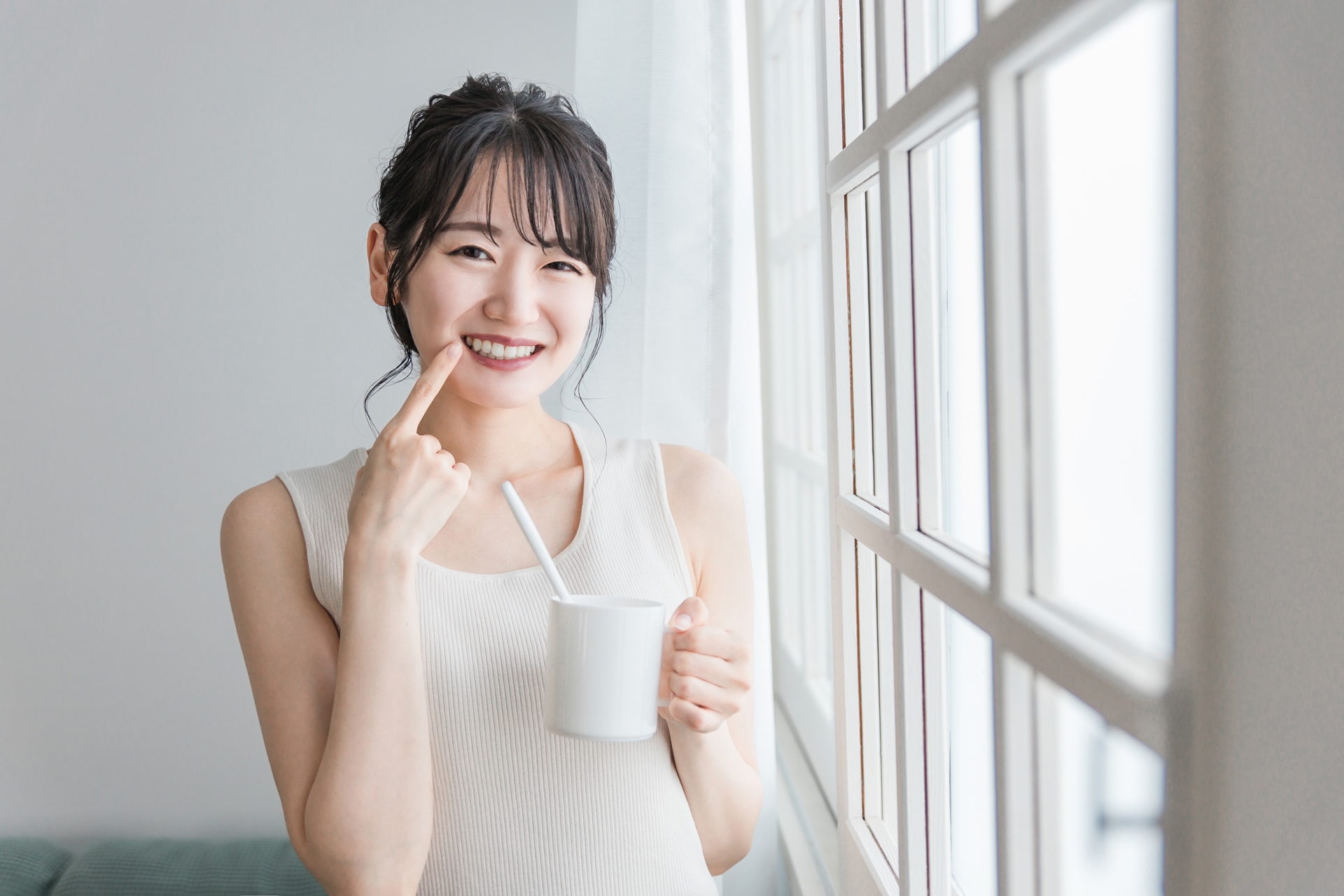 口腔と腸の連動をイメージした写真
