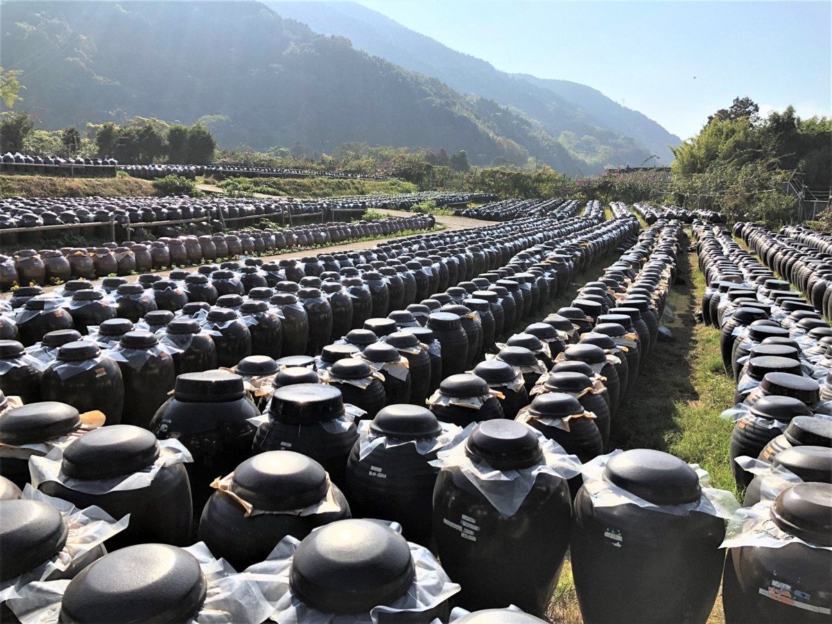 黒酢のボトルとグラス｜発酵酢のイメージ