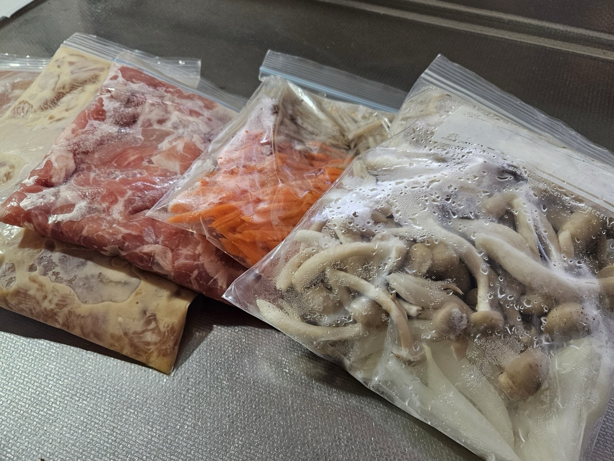 保存袋のしめじ|冷凍保存のイメージ